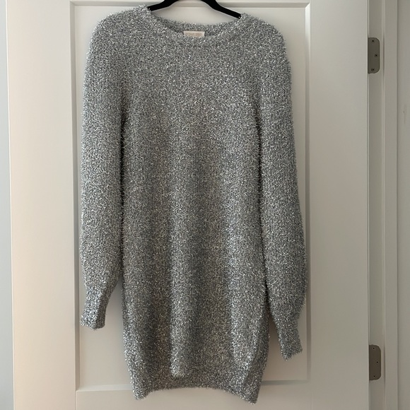 RONNY KOBO Sisilia Metallic Mini Sweater Dress - Picture 1 of 6